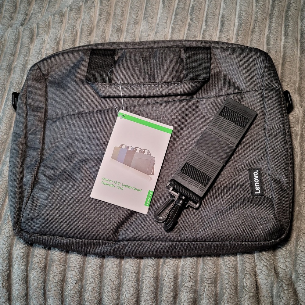 Lenovo 15.6" Laptop Casual Toploader T210 (Grey) Shoulder Inside/Outside Pockets